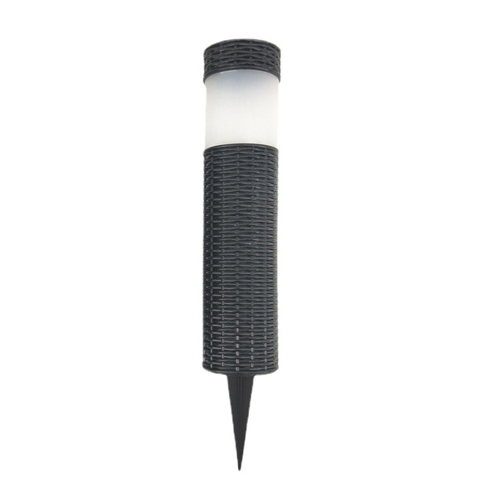 

Solar Rattan LED Lamp Round Stake Outdoor Yard Pathway Decor Night Light, 501 Original