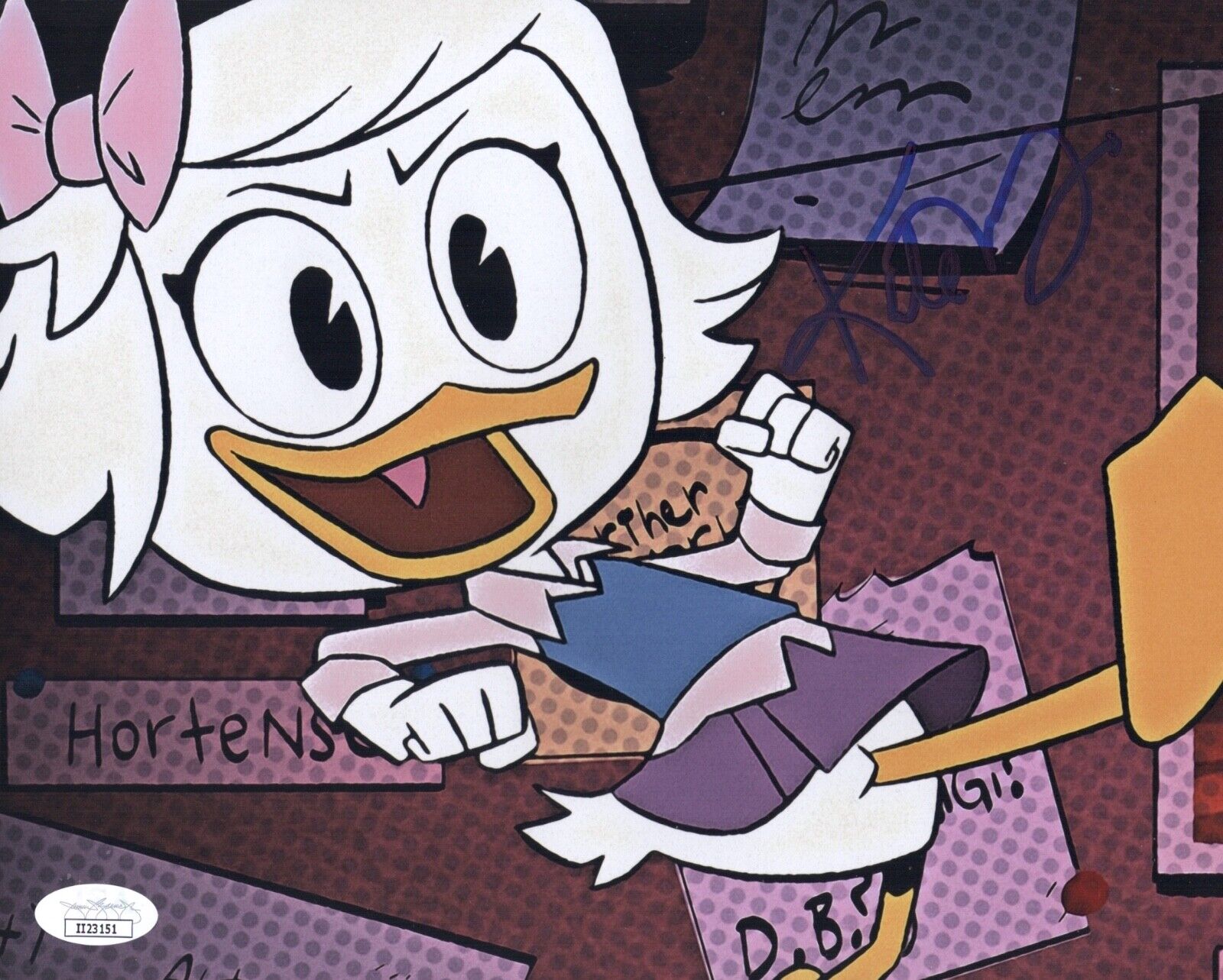 KATE MICUCCI Signed Webbigail Vanderquack DUCKTALES 8X10 Photo Poster painting Autograph JSA COA