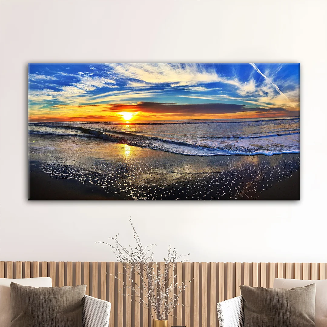 Seaside Sunset Canvas Wall Art
