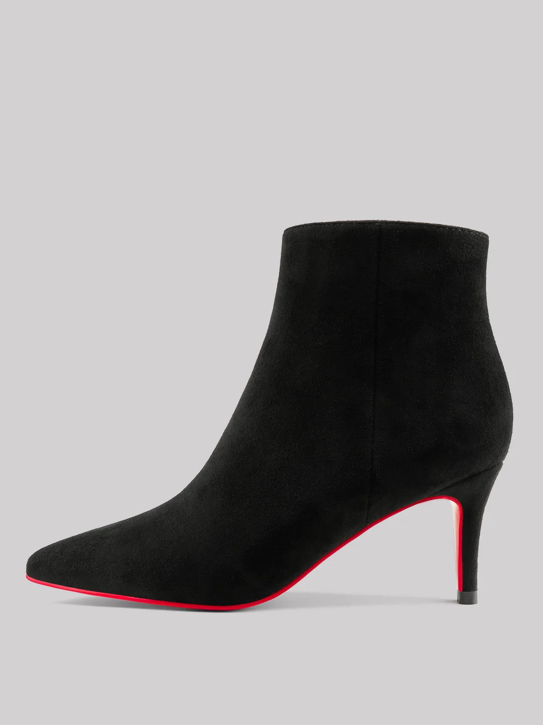 2.3" Women's Ankle Boots Closed Pointed Toe Red Bottoms Stilettos Booties