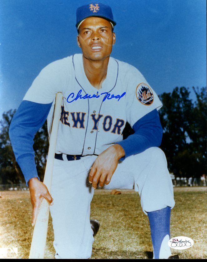 Charlie Neal Mets Jsa Signed 8x10 Photo Poster painting Authenticated Autograph