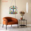 Easter 2D Flat DIY Hanging Diamond Art Ornament Home Window Pendant (Cross)