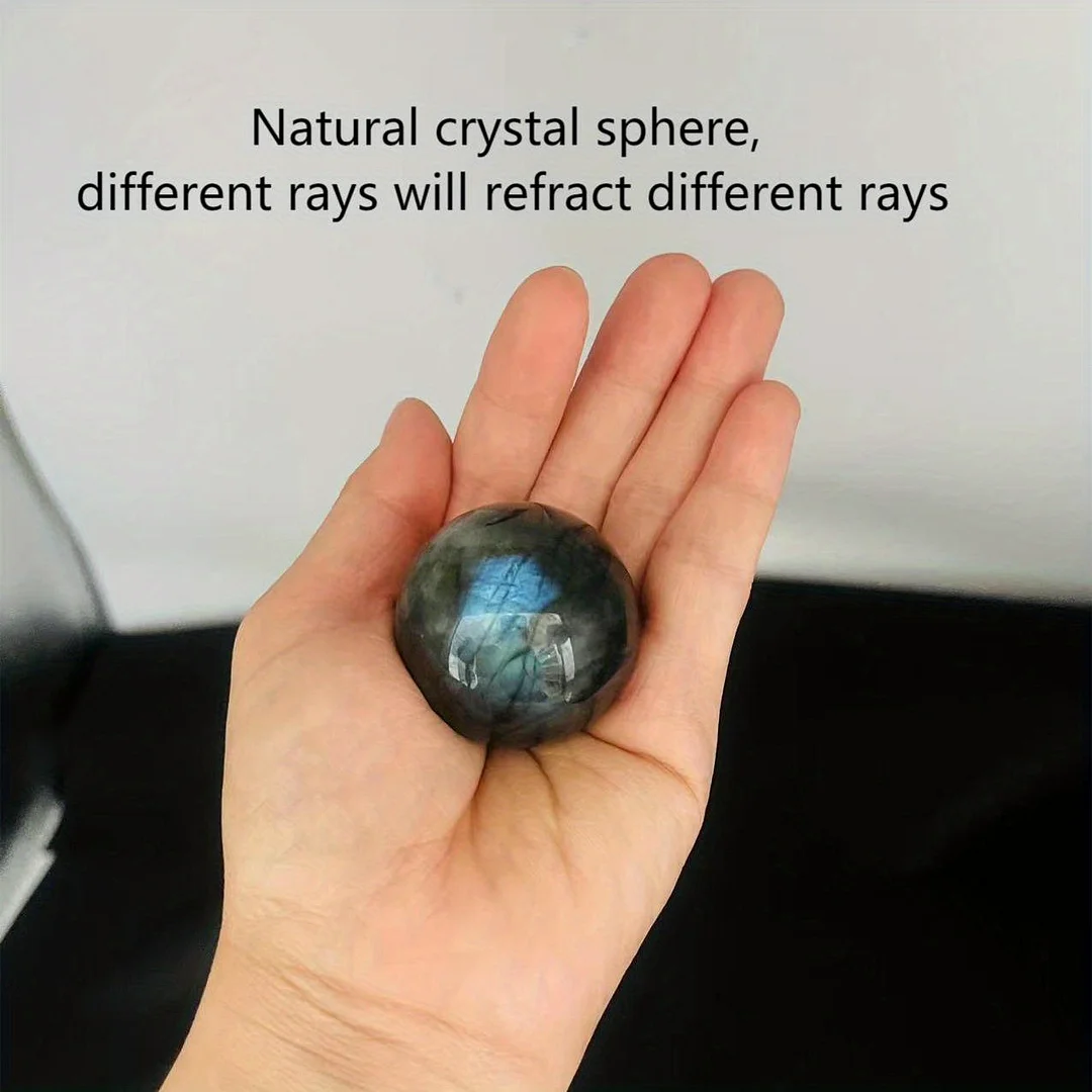Natural Quartz Labradorite Ball Energy Stone Rainbow and Blue Labradorite Sphere