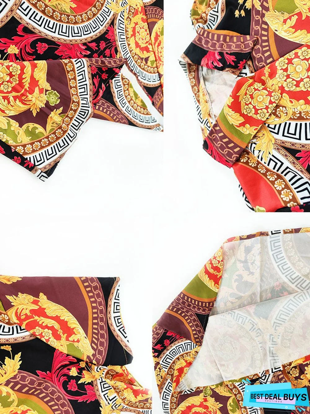 Flowy Plus Size Shirt Collar Short Sleeve Midi Dress