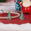 925 Sterling Silver Xmas Tree House Charm Bead