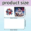 6pcs Diamond Painting Independence Day Goblin Greeting Card with Envelope for Family Friends Holiday Gift Congratulations
