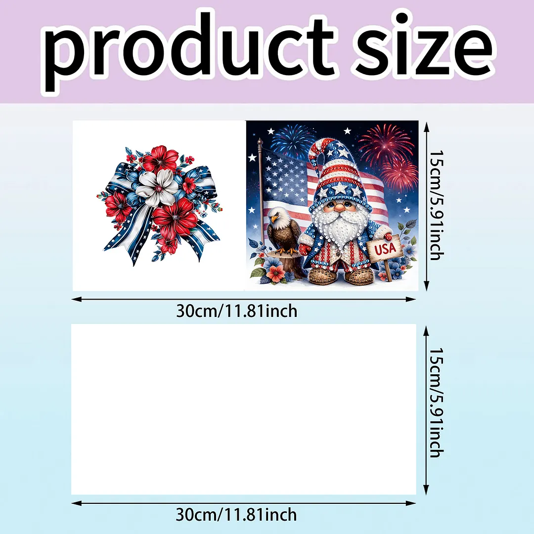 6pcs Independence Day Goblin DIY Diamond Painting Kit Greeting Card with Envelope Diamond Art Painting Greeting Cards for Family Friends Holiday Gift Congratulations