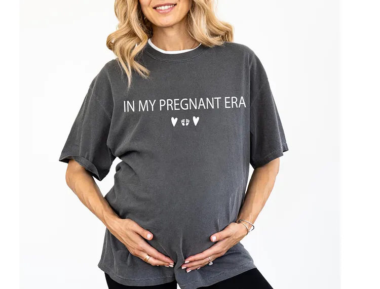 Comfort Colors&reg;In My Pregnant Era, Im Pregnant Shirt Gift For Pregnant Daughter Expecting Mom Gift Pregnancy Reveal Baby Announcement Ideas