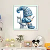 (Small Size)Gnome Going To The Toilet - 18CT Counted Cross Stitch - 25*25cm