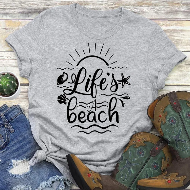 life's a beach Summer life T-shirt Tee - 01437