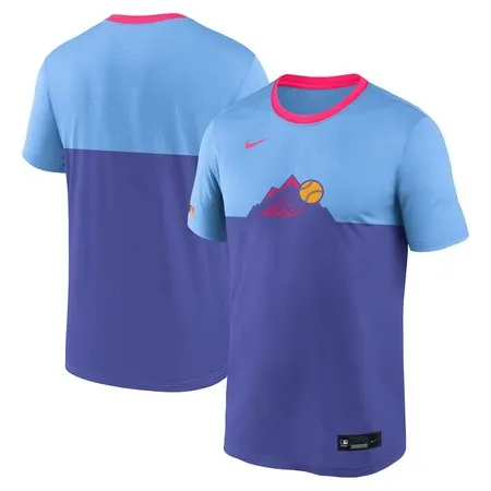 Men's Colorado Rockies  Light Blue/Purple 2025 City Connect  Collection Velocity Performance T-Shirt