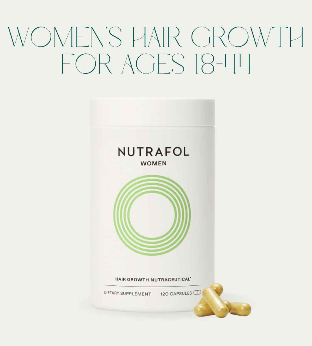 Women's Hair Growth Supplement for Ages 18–44 – 1 Month Supply