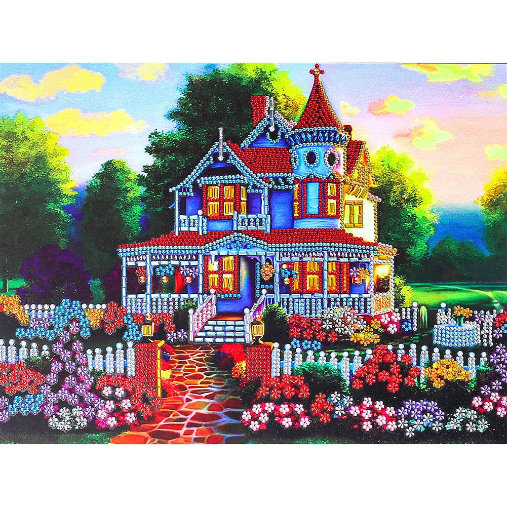 38*48CM Special Shaped Diamond Painting-House