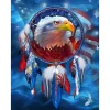 American Flag Eagle Dreamcatcher  | Full Round Diamond Painting Kits