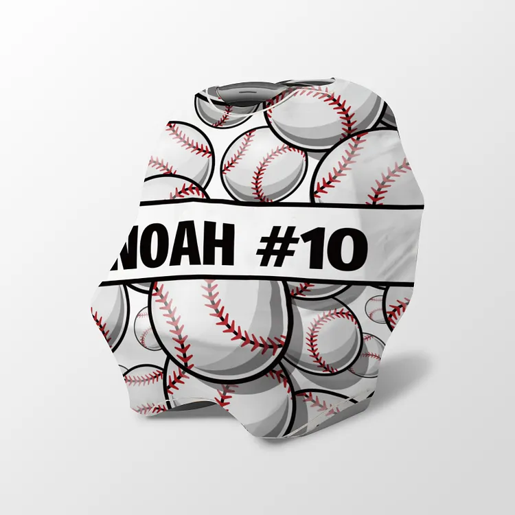 Personalized Baseball Baby Car Seat Canopy| Canopyl232