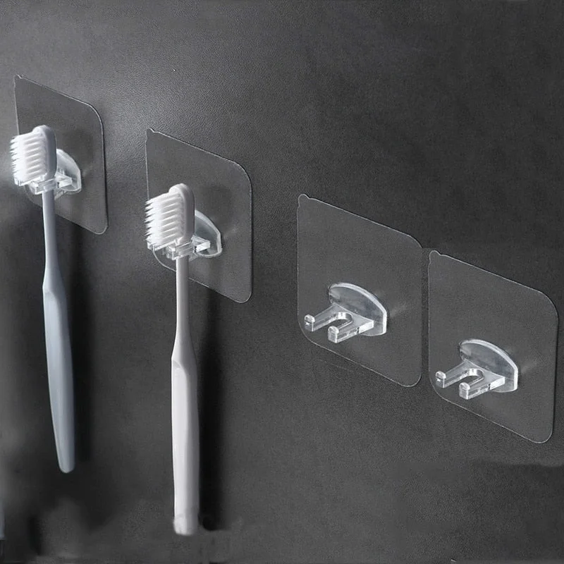 1/4pcs Toothbrush Holder Transparent Travel Stand Toilet Shaver Organizer Kids Tooth Brush Storage Rack Bathroom Accessories@1