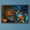 (60*40cm)Halloween Witch Wolf - Round AB Drill Diamond Painting