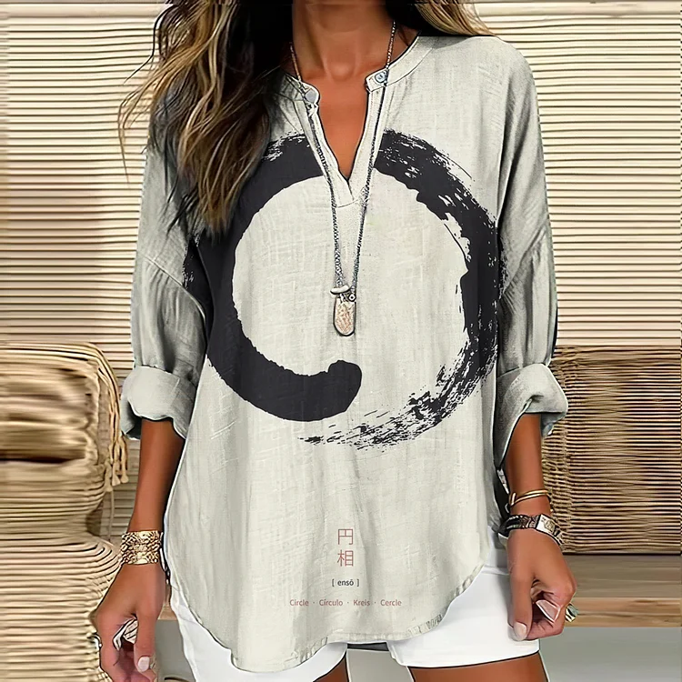 Comstylish Zen Art V-Neck Women'S Shirt