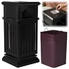 [US Local Warehouse] Commercial Trash Can with Removable Inner Bucket & Lid Side Opening Waste Bin for Garage Backyard