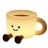 Coffee Cup Night Light Rechargeable 7 Color Changing Dimmable Warm Light with Timer Touch Control Bedside Lamp for Nursery Bedroom Gift