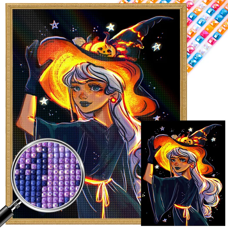 Witch 40*50CM (Canvas) Full AB Square Drill Diamond Painting gbfke