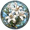 (Small Size)Lily - 18CT Stamped Cross Stitch - 25*25cm - Flower