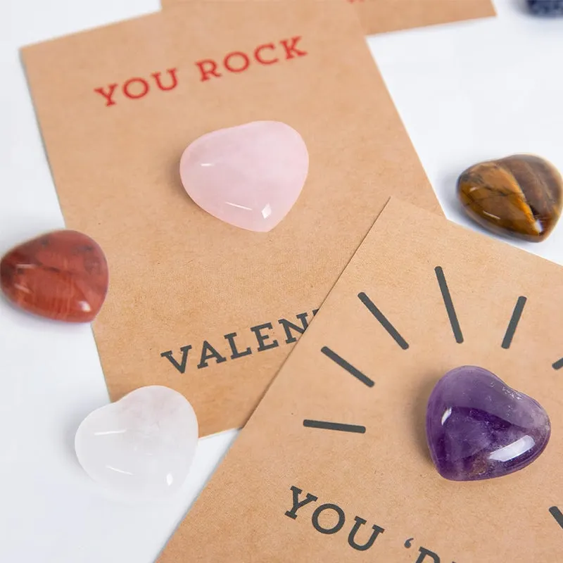Stellaya 24 Pack Valentines Cards with Heart-Shape Crystals