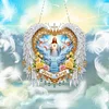 (US Local)Jesus Praying DIY Diamond Painting Dots Pendant Rhinestone Diamond Art Pendants