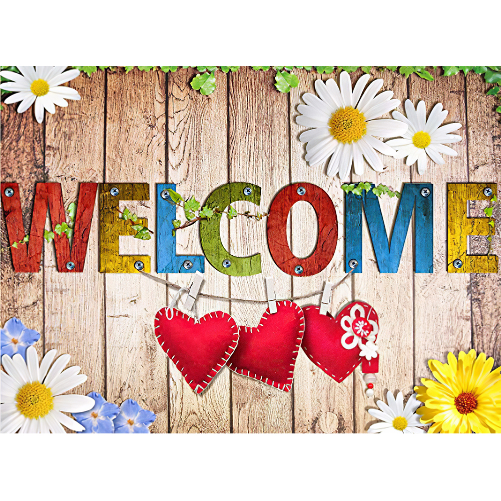 

Letters Welcome - Special Shaped Diamond Painting - 40*30CM, 501 Original
