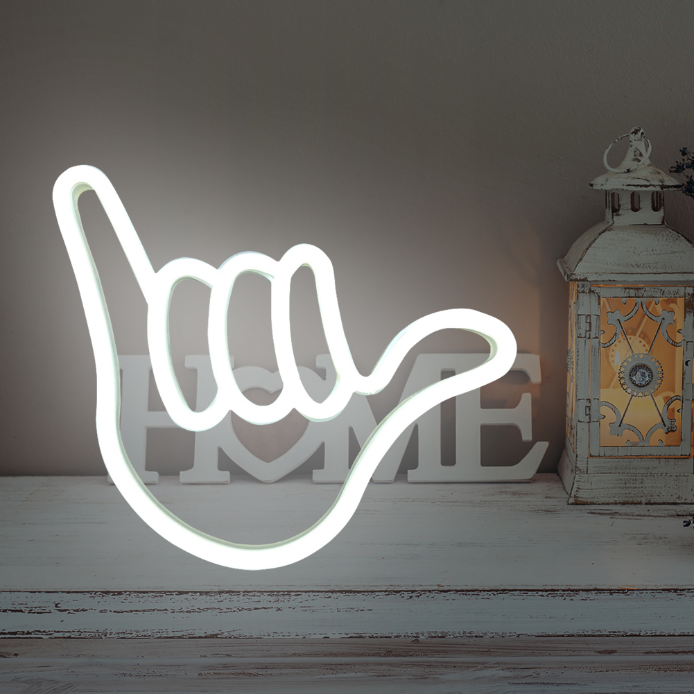 

LED Finger Sign Neon Light Night Lamp Hanging for Home Party Decorations, 501 Original