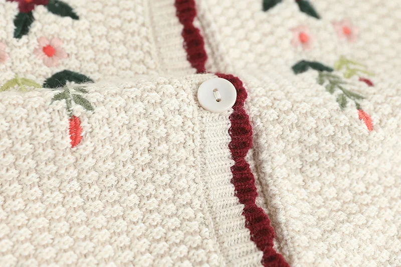 Chicfifth Sweater Women Winter Long Sleeve High Quality Autumn Vintage Top Knitted Cardigan