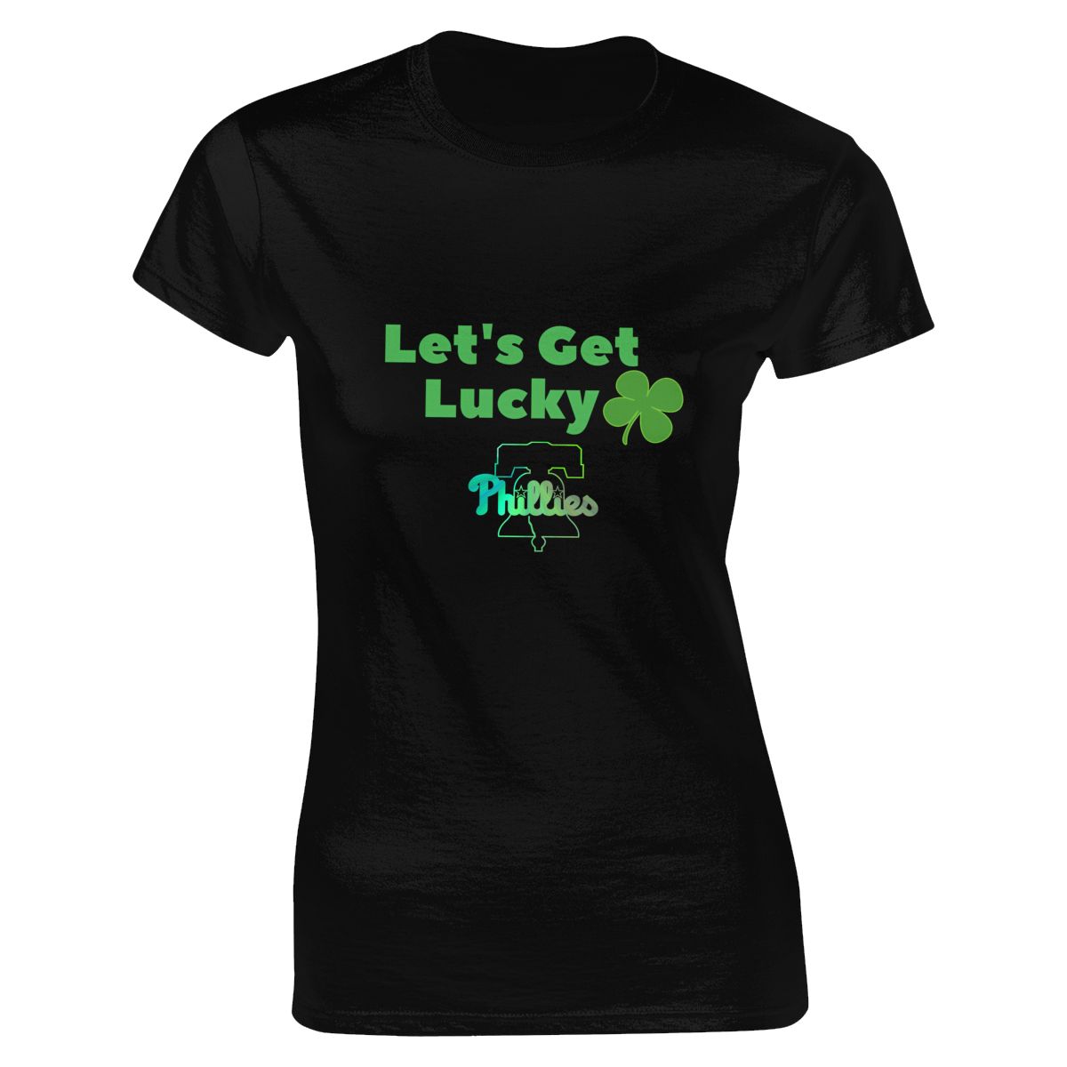 Philadelphia Phillies Get Lucky Clover St. Patrick's Day Women's Soft Cotton T-Shirt