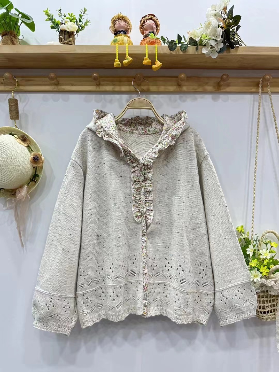 Chicfifth Sweater Women Winter Long Sleeve High Quality Autumn Vintage Top Knitted Cardigan