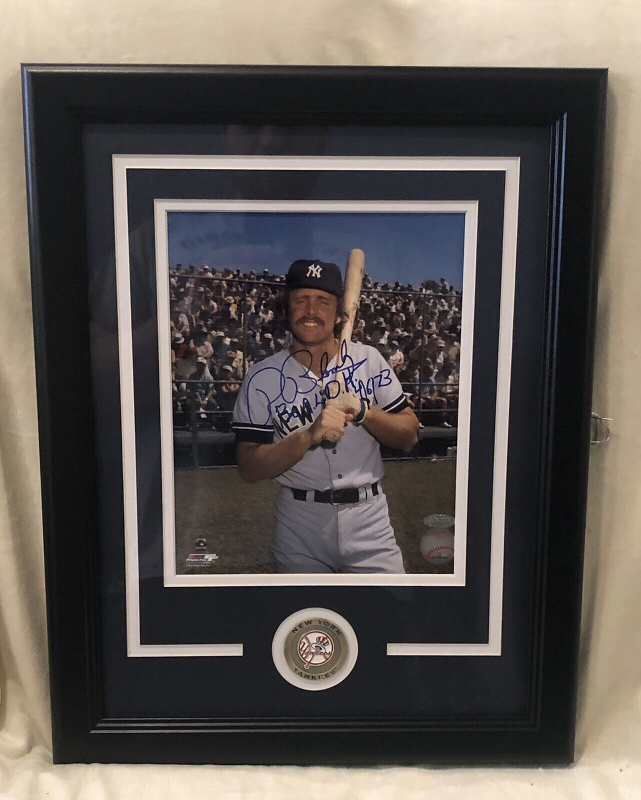 Ron Blomberg New York Yankees Signed Framed 8x10 Photo Poster painting 1st MLB DH Steiner COA