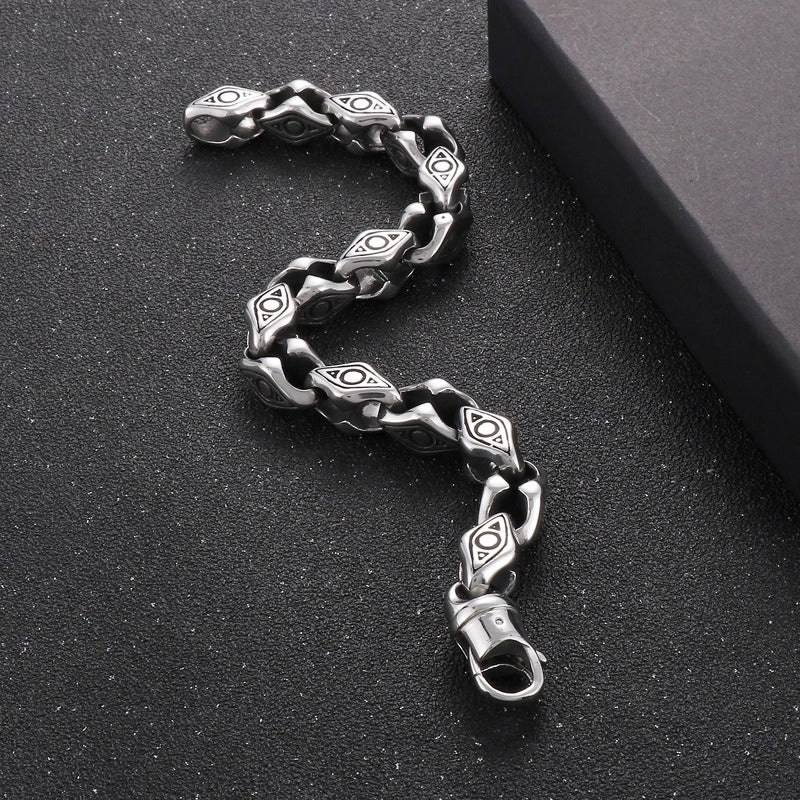 Punk Solid Color Titanium Steel Plating Gold Plated Men’s Bangle