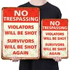 [Show]No Trespassing - Vintage Metal Signs - 20*30cm/30*40cm - Warning