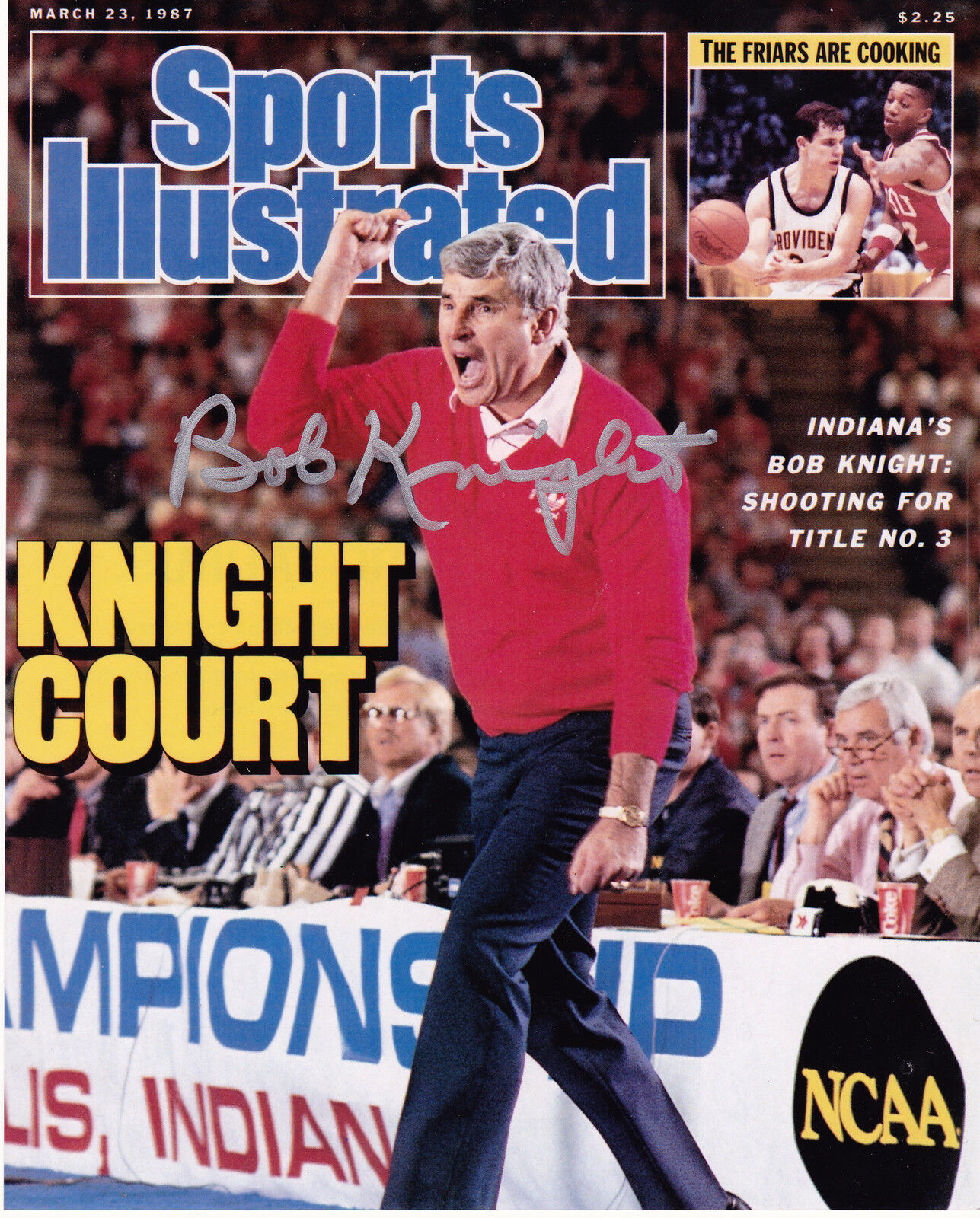 BOBBY KNIGHT INDIAN HOOSIERS SPORTS ILLUSTRATED SIGNED 8x10