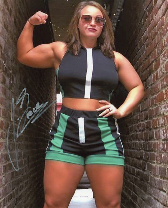 Jordynne Grace autographed 8x10 WWE Impact AEW 3 Sexy Hot In Person Green