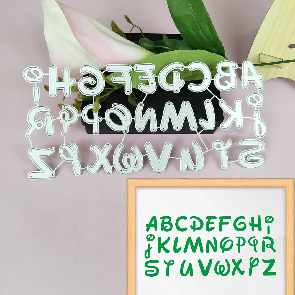 Alphabets Letters Embossing Metal Cutting Dies Die Cuts for Card Making Scrapbooking  Album Decors