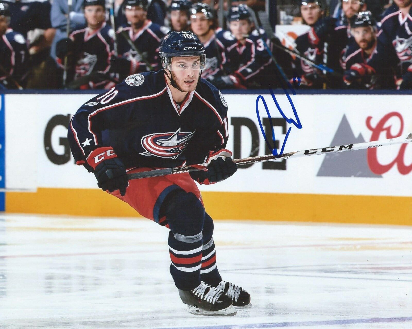 Alexander Wennberg Signed 8x10 Photo Poster painting Columbus Blue Jackets Autographed COA C