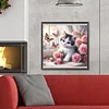 Diamond Painting-DIY Full Round Drill Cat