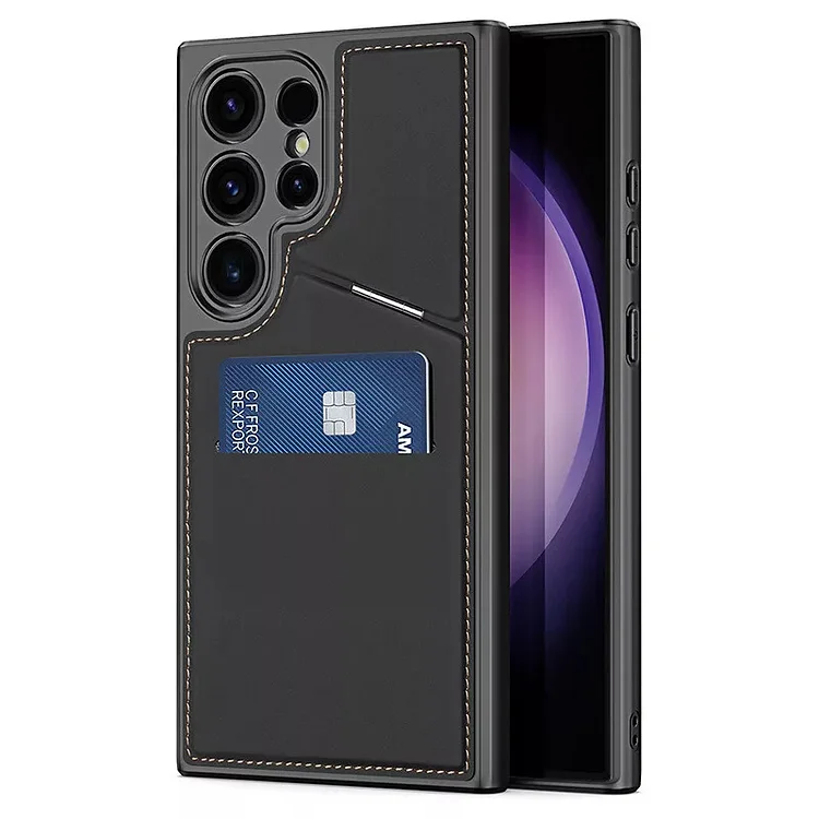 Voor Samsung Galaxy S24 /S25 Ultra 3 in 1 Dual Card Slot Magnetische Houder Portemonnee Telefoonhoesje