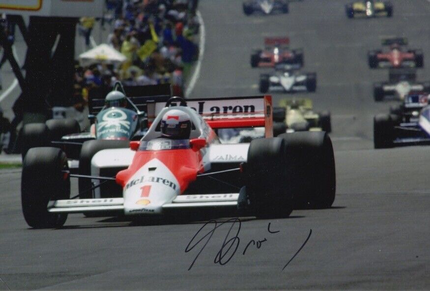 Alain Prost Hand Signed 12x8 Photo Poster painting F1 Autograph Marlboro McLaren 3