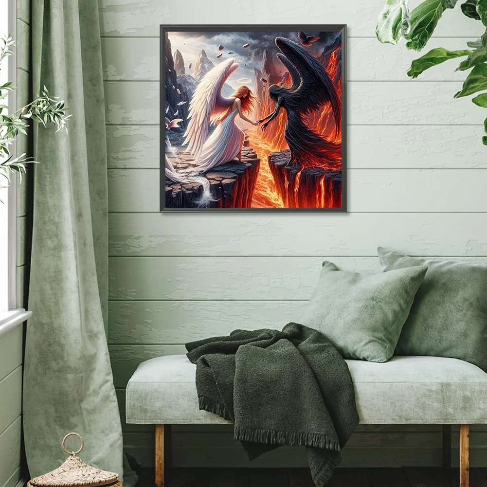 Diamond Painting - Full Square Drill - Angels and Demons(Canvas|45*45cm)