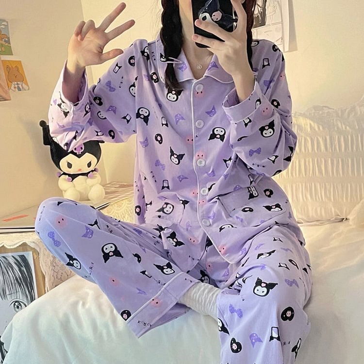 Kawaii Cute Cartoon Devil Pajamas Set SP17094