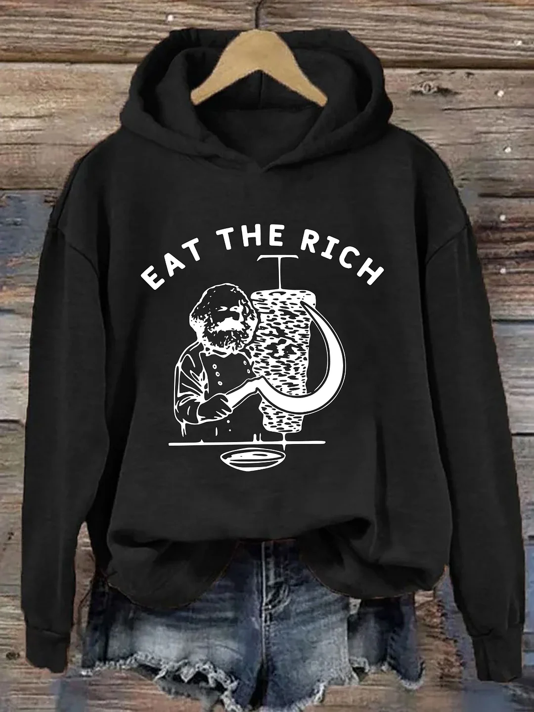 Eat The Rich Karl Marx Doner Kebab Hoodie