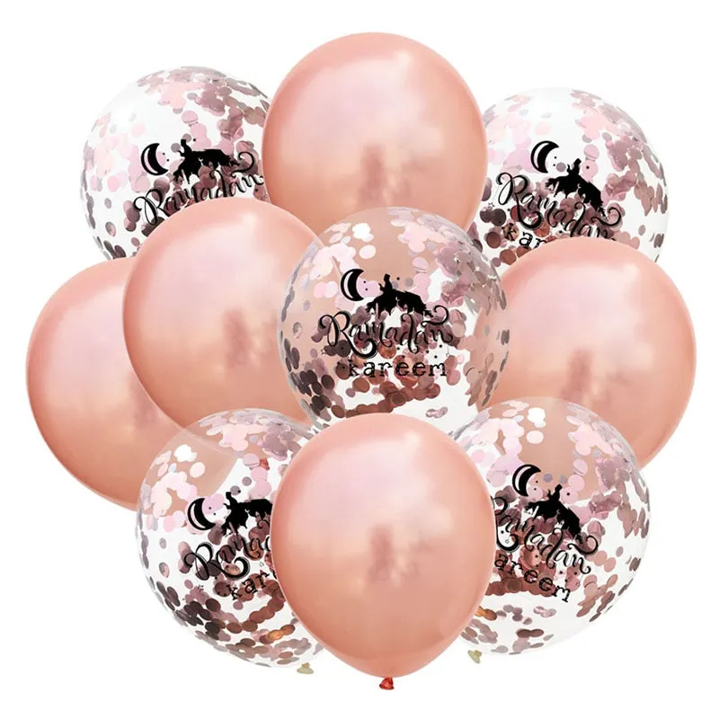 Eid Mubarak Balloons Eid Decoration Sticker Banner Helium Balloon Ramadan Mubarak Muslim Islamic Festival Party DIY Decorations