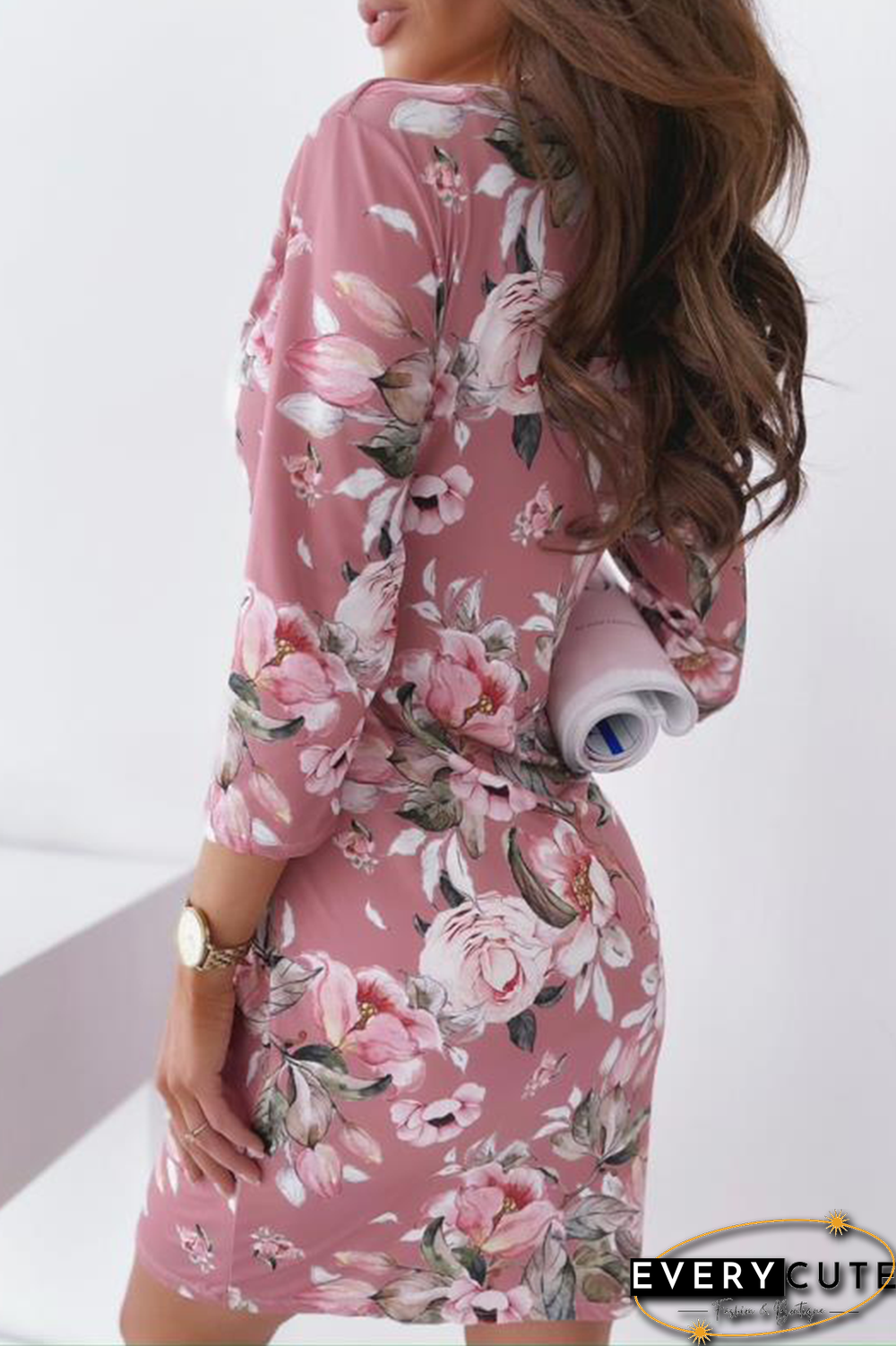 Fashion Elegant Floral Split Joint Fold Dresses