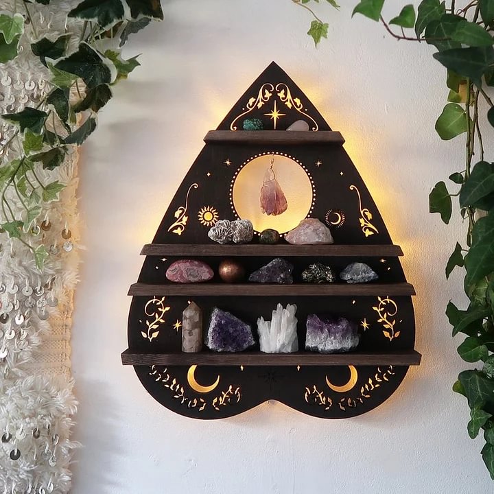 Planchette Wooden Crystal Shelf