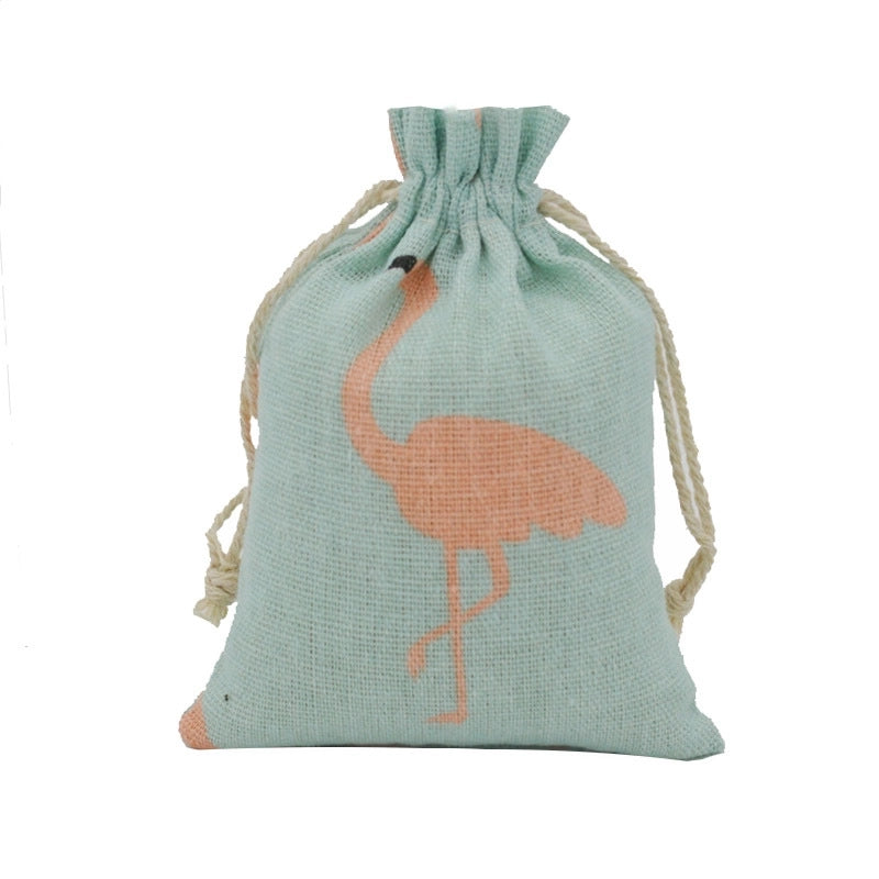 Printed Cotton Bag Cotton And Linen Drawstring Cloth Bag Mosquito Repellent Packaging Bag Jewelry Gift Storage Pastoral Style Small Bag